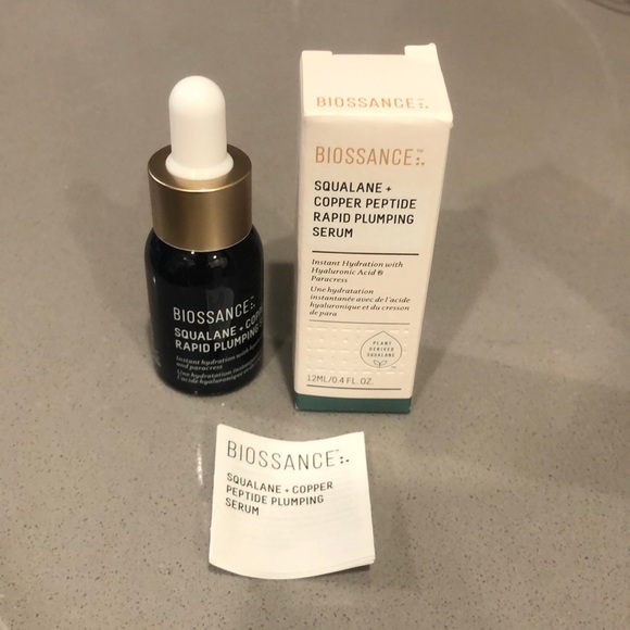Biossance Skincare Nib Biossance Squalane Copper Peptide Serum 4 Fl